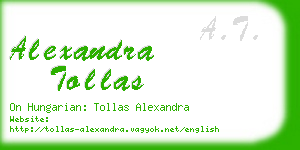 alexandra tollas business card